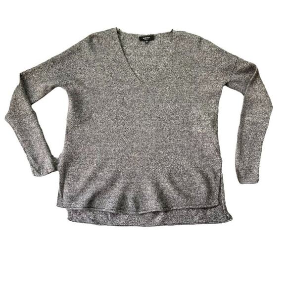 Aritzia Babaton Sweater Womens Small Side Slit V-Neck Long Sleeve Knit - Picture 1 of 8